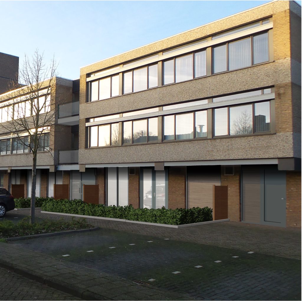 Transformatie van leegstaand kantorencomplex naar sociale huurwoningen aan de Schapendries.